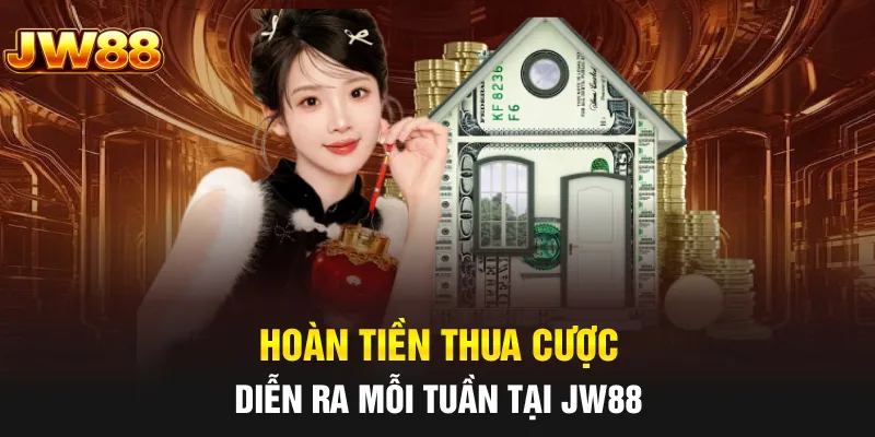 Hoàn tiền thua cược diễn ra mỗi tuần tại JW88